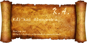 Kókai Alexandra névjegykártya