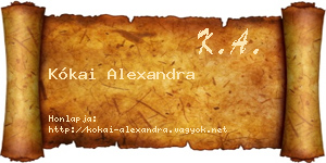Kókai Alexandra névjegykártya
