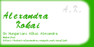alexandra kokai business card