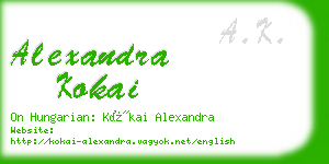 alexandra kokai business card
